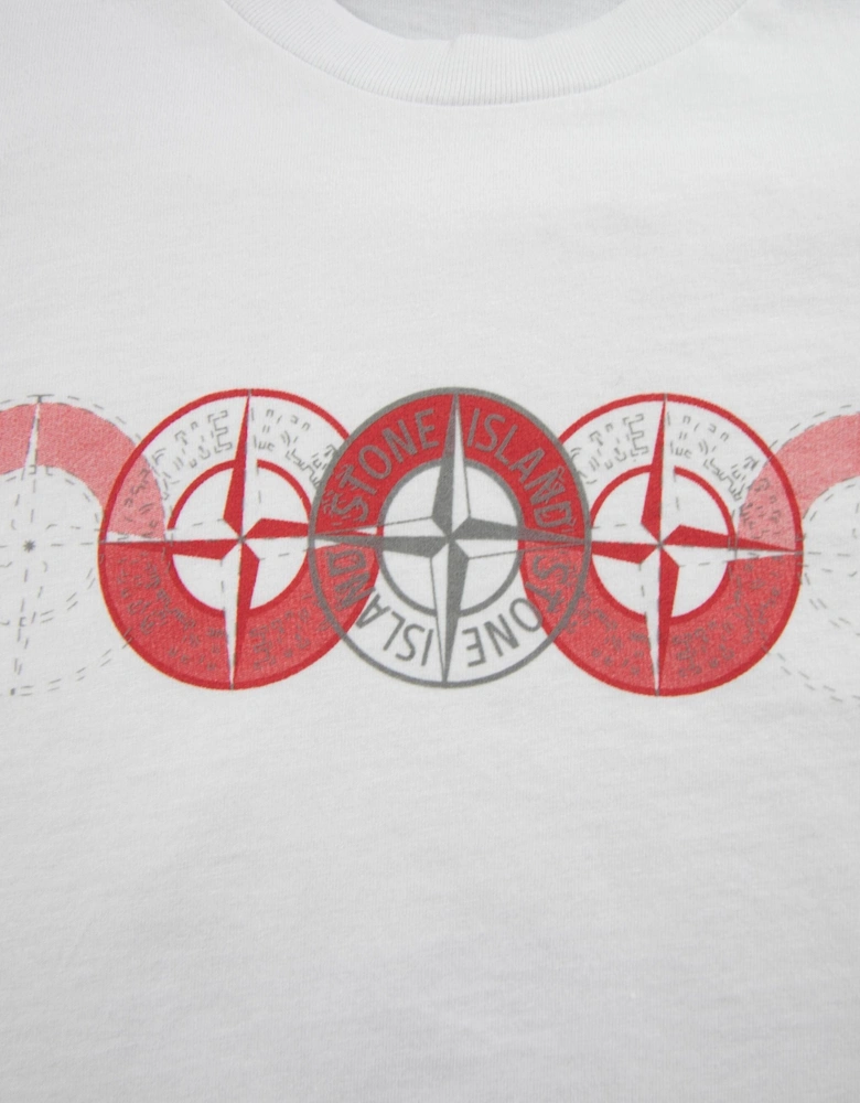 Stone Island Junior 5 Compass T-Shirt White