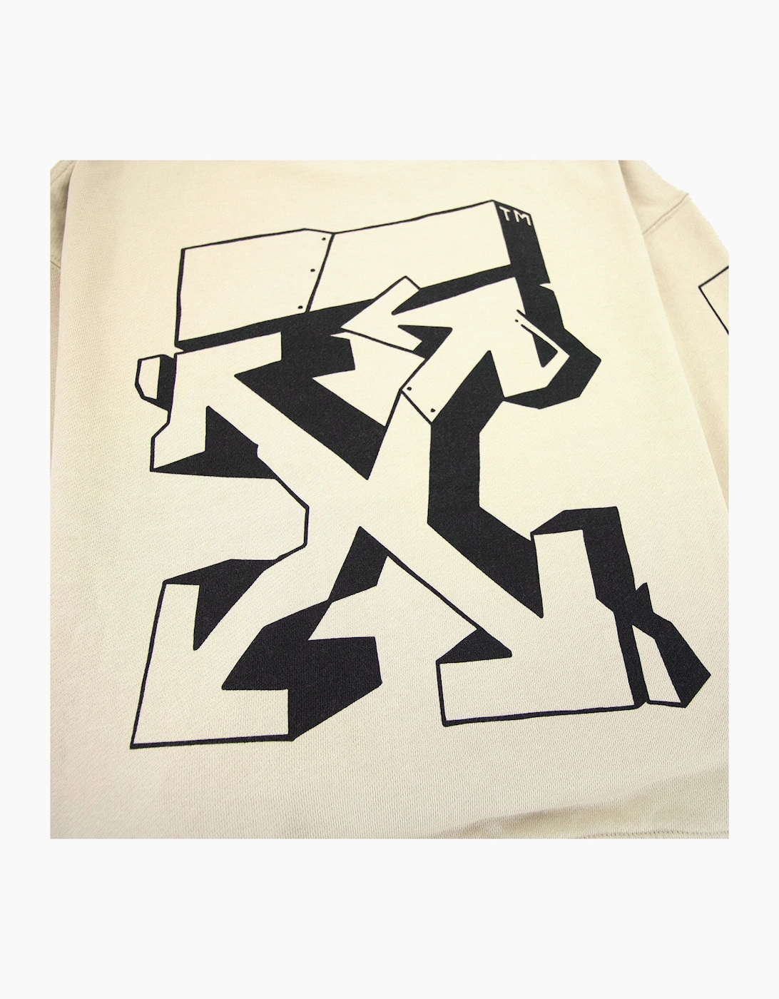 Off White Graff Outline Over Crewneck Sweatshirt Dark Sand/black
