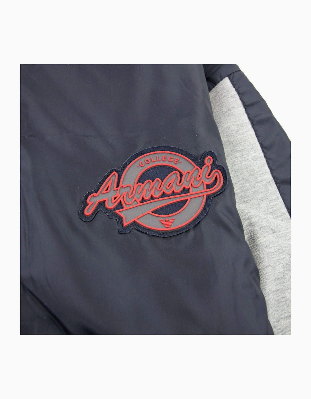 Armani Junior Rubber Logo Nylon Mix Jacket Bicolore