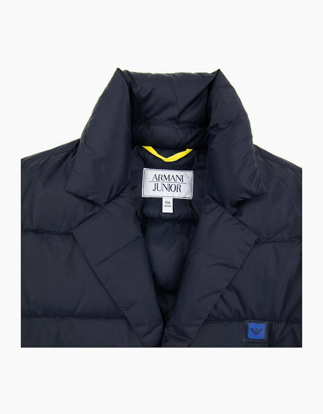 Armani Junior Padded Blazer Jacket Navy