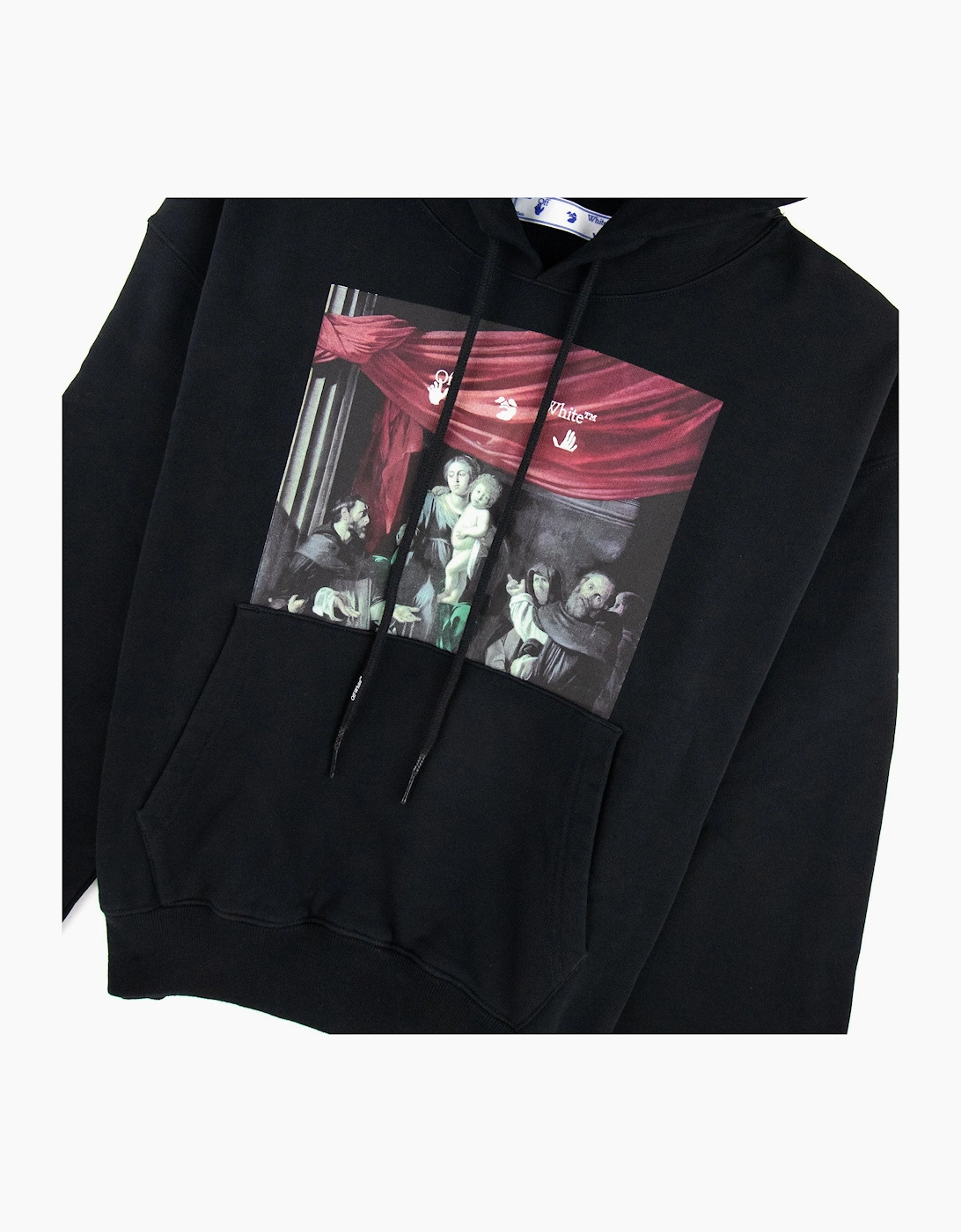 Off White Caravage Printed Hooded Sweatshirt Black/black