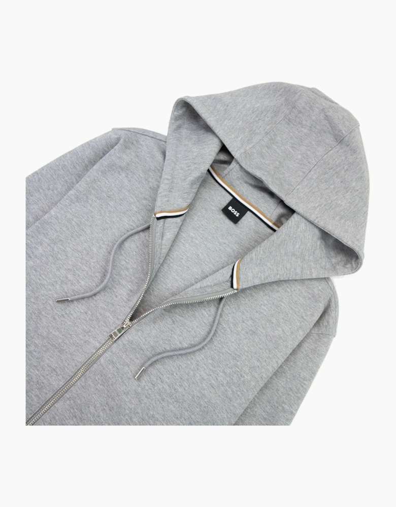 Hugo Boss Seeger 118 Logo Cuff & Hem Zip Up Hoodie Grey 041