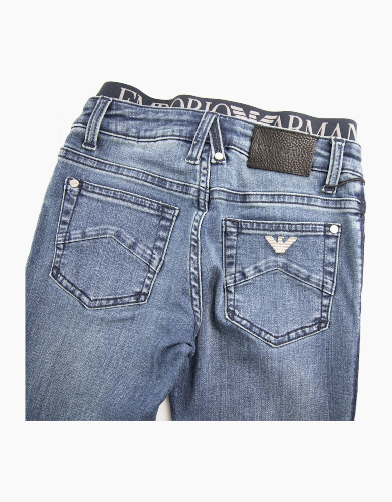 Emporio Armani Jnr Waistband Denim Jean