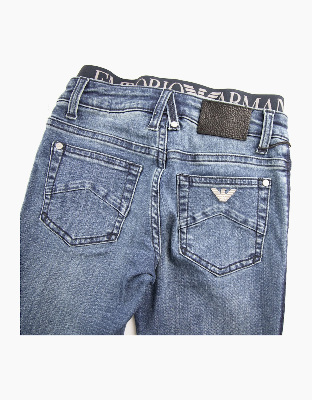Emporio Armani Jnr Waistband Denim Jean