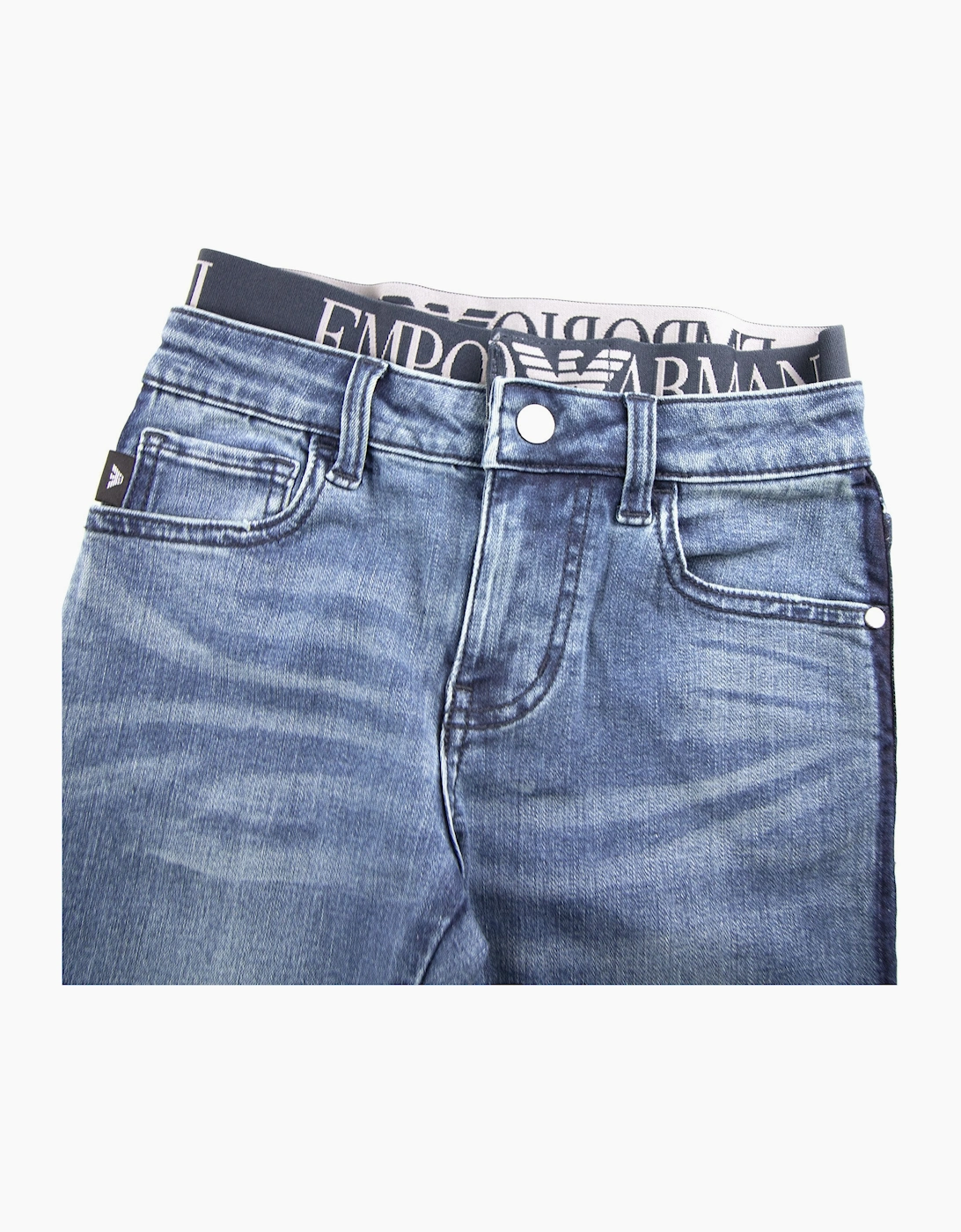 Emporio Armani Jnr Waistband Denim Jean