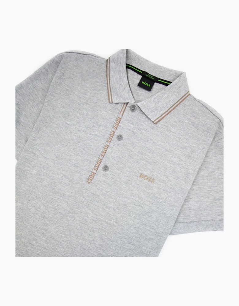 Hugo Boss Paule 4 Slim Fit Branded Placket Polo Grey 059