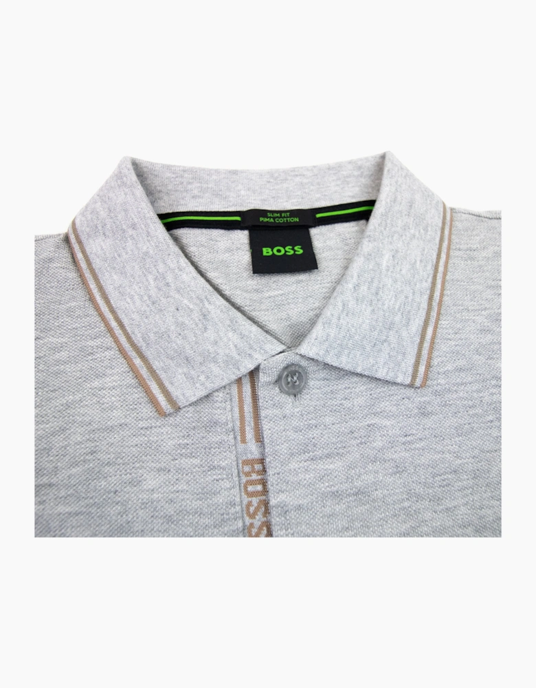 Hugo Boss Paule 4 Slim Fit Branded Placket Polo Grey 059
