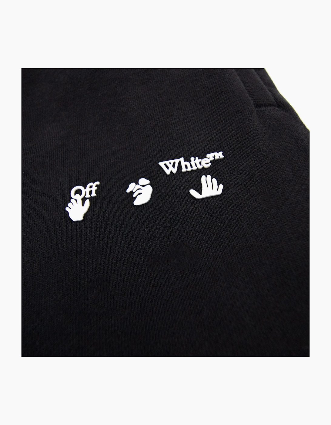 Off White Ow Logo Short Cuffed Sweat Pant Black/white