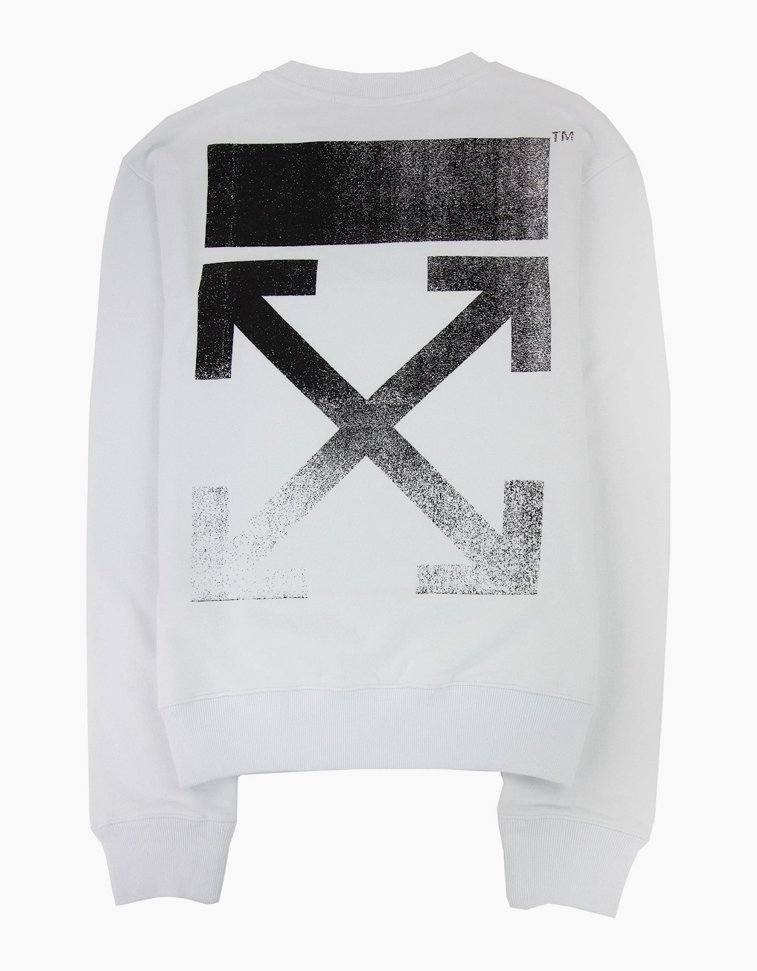 Off White Degrade Arrow Slim Crewneck Sweatshirt White/black