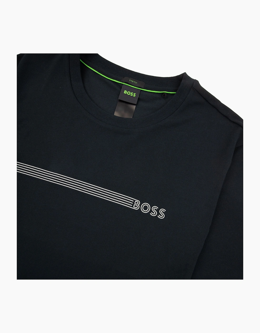 Hugo Boss Cotton-blend T-shirt With Stripes And Logo Black 001