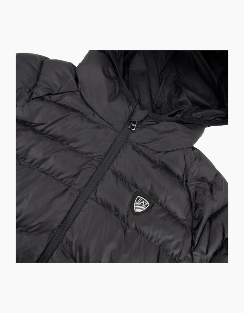 EA7 Junior Shield Logo Puffa Down Jacket Black