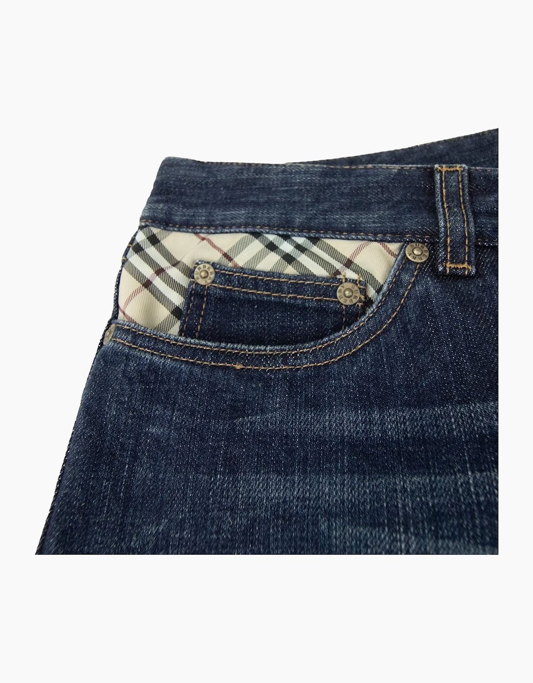 Burberry Woman Straight Fit 5 Pocket Jeans Denim Blue