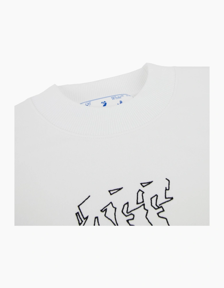 Off White Neen Arrow Skate Crewneck Sweatshirt White/black