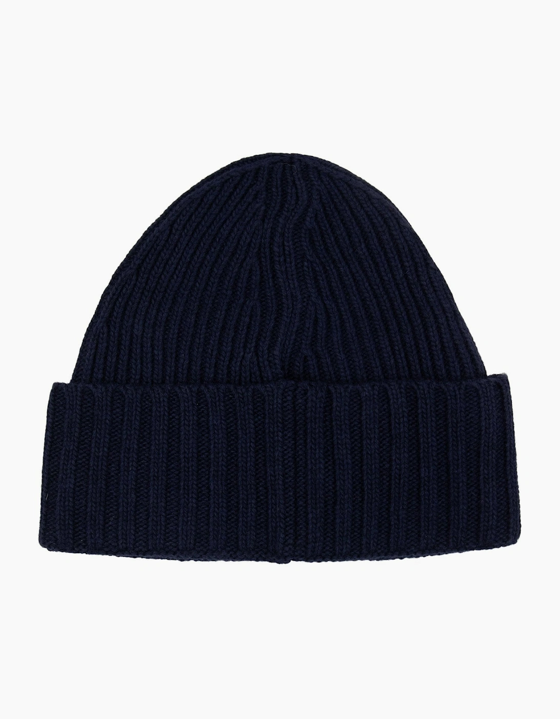 Stone Island Junior N03z3 Wool Ribbed Beanie Navy Blue V0020