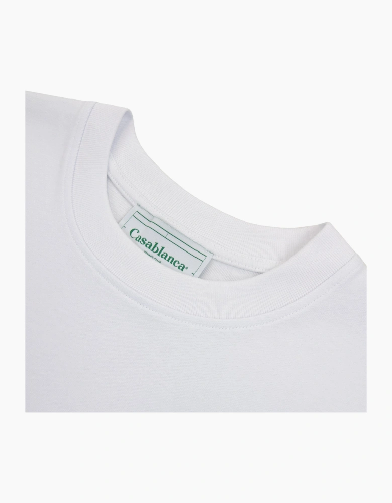 Casablanca Gradient Square Logo Printed T Shirt White 001