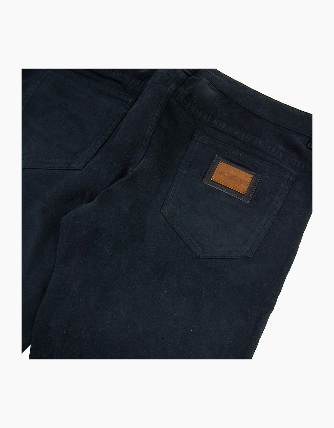 Love Moschino Gold Metal Badge Jeans Black