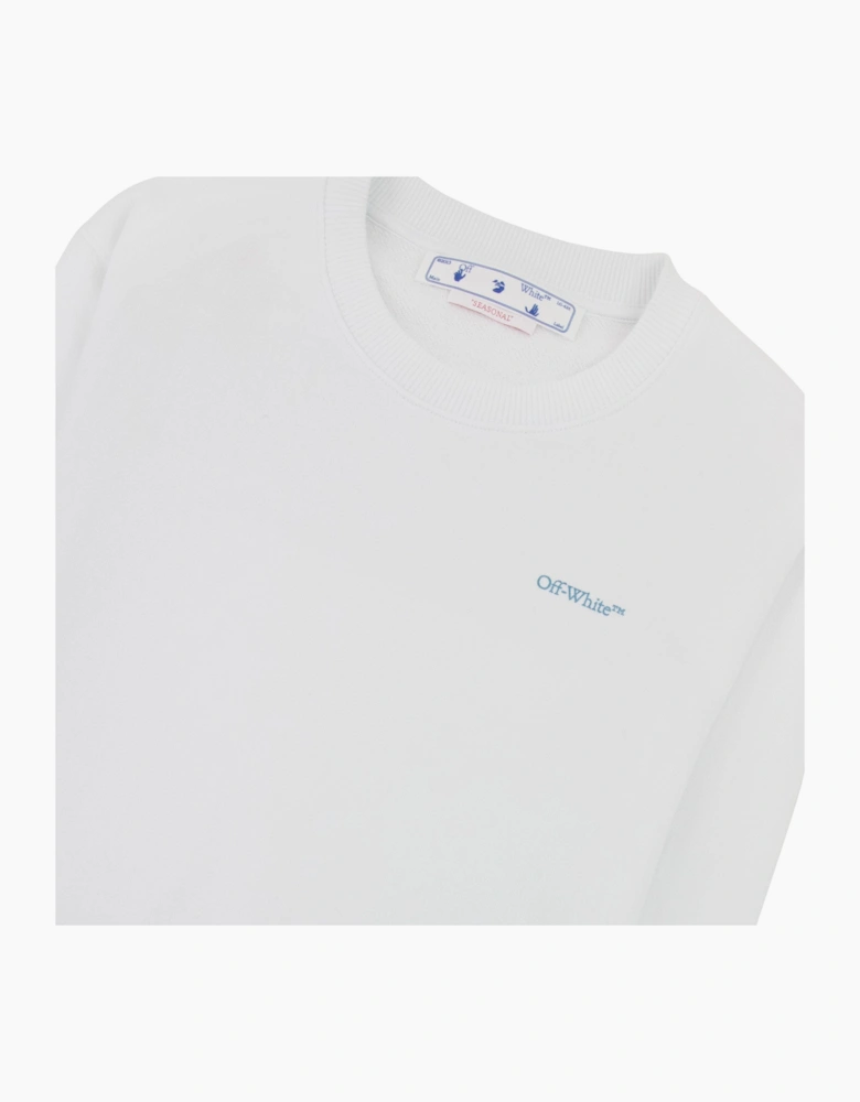 Off White Women Blue Red Arrow Reg Fit Crewneck Sweatshirt White Multi