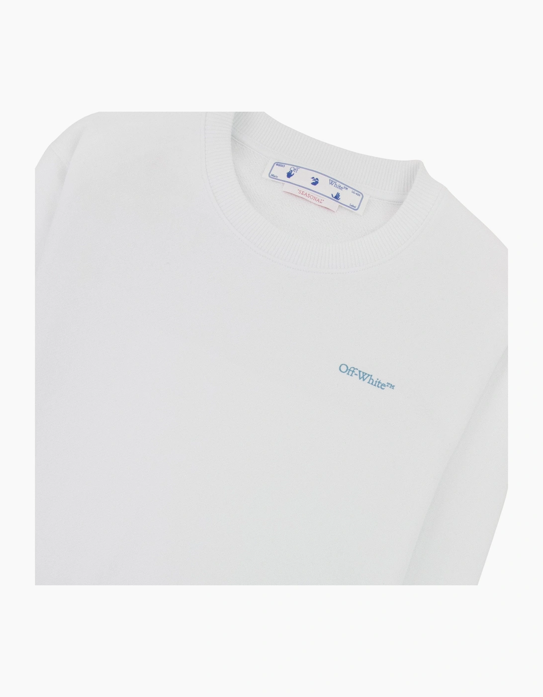 Off White Women Blue Red Arrow Reg Fit Crewneck Sweatshirt White Multi