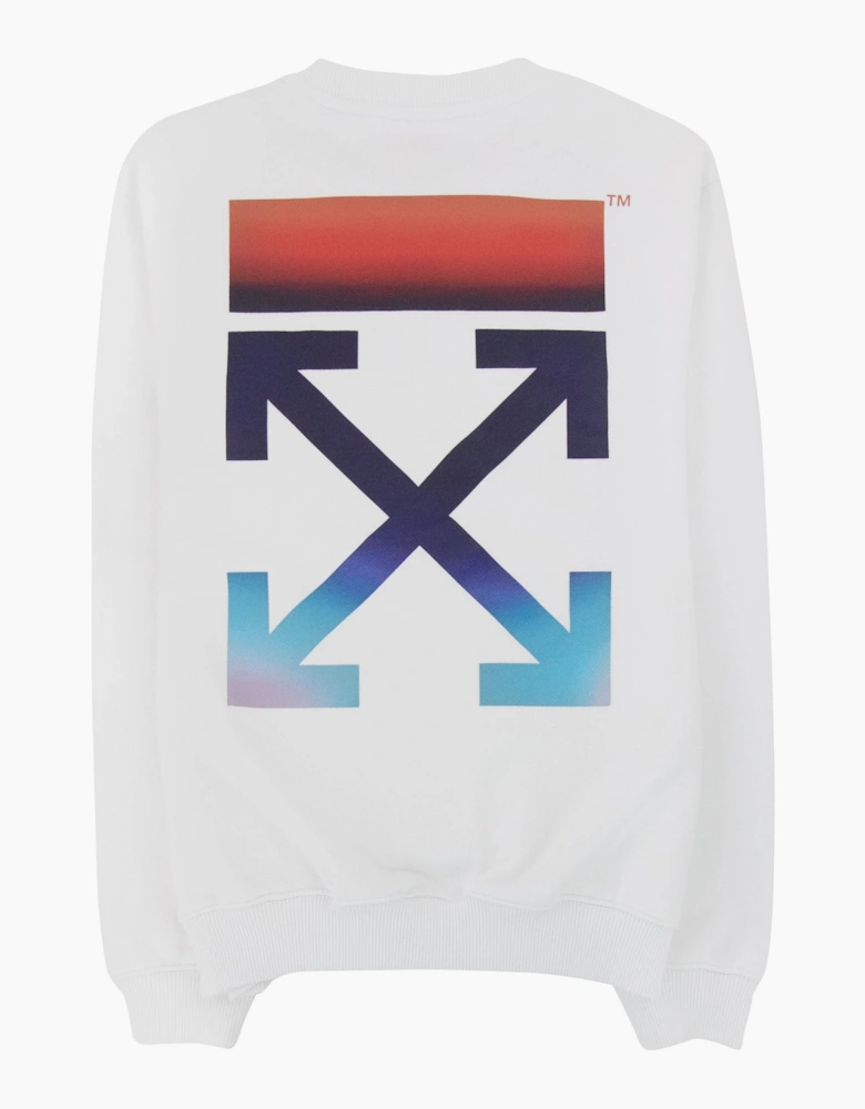 Off White Women Blue Red Arrow Reg Fit Crewneck Sweatshirt White Multi