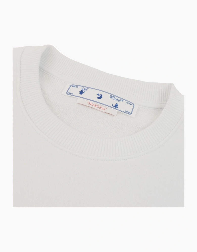 Off White Women Blue Red Arrow Reg Fit Crewneck Sweatshirt White Multi