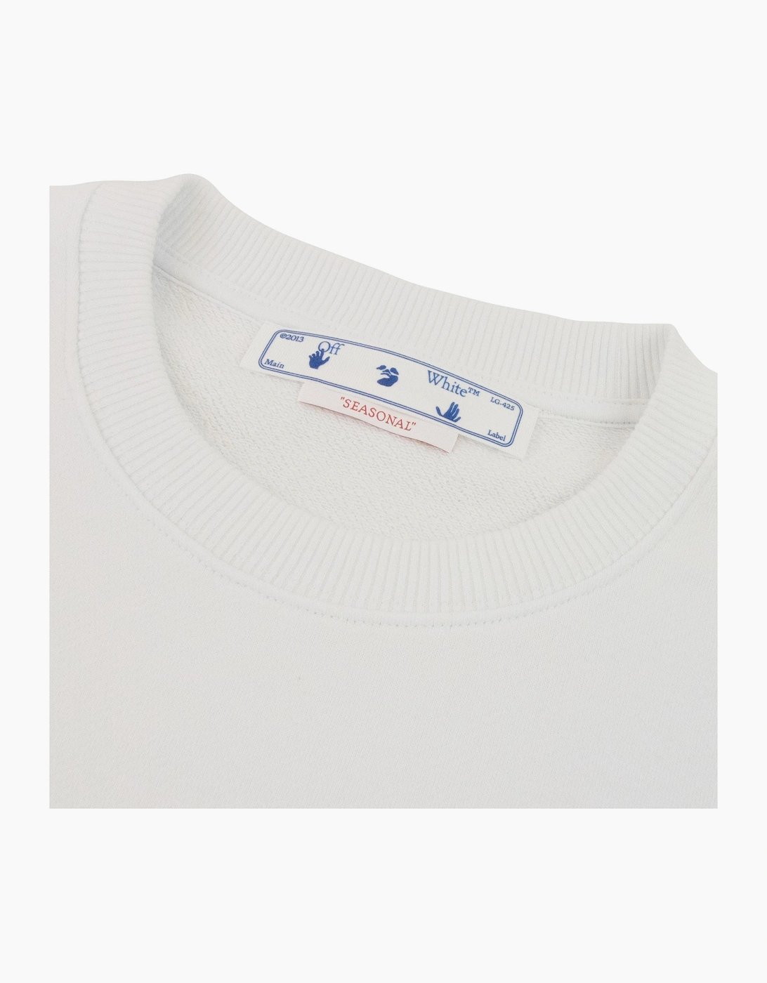 Off White Women Blue Red Arrow Reg Fit Crewneck Sweatshirt White Multi