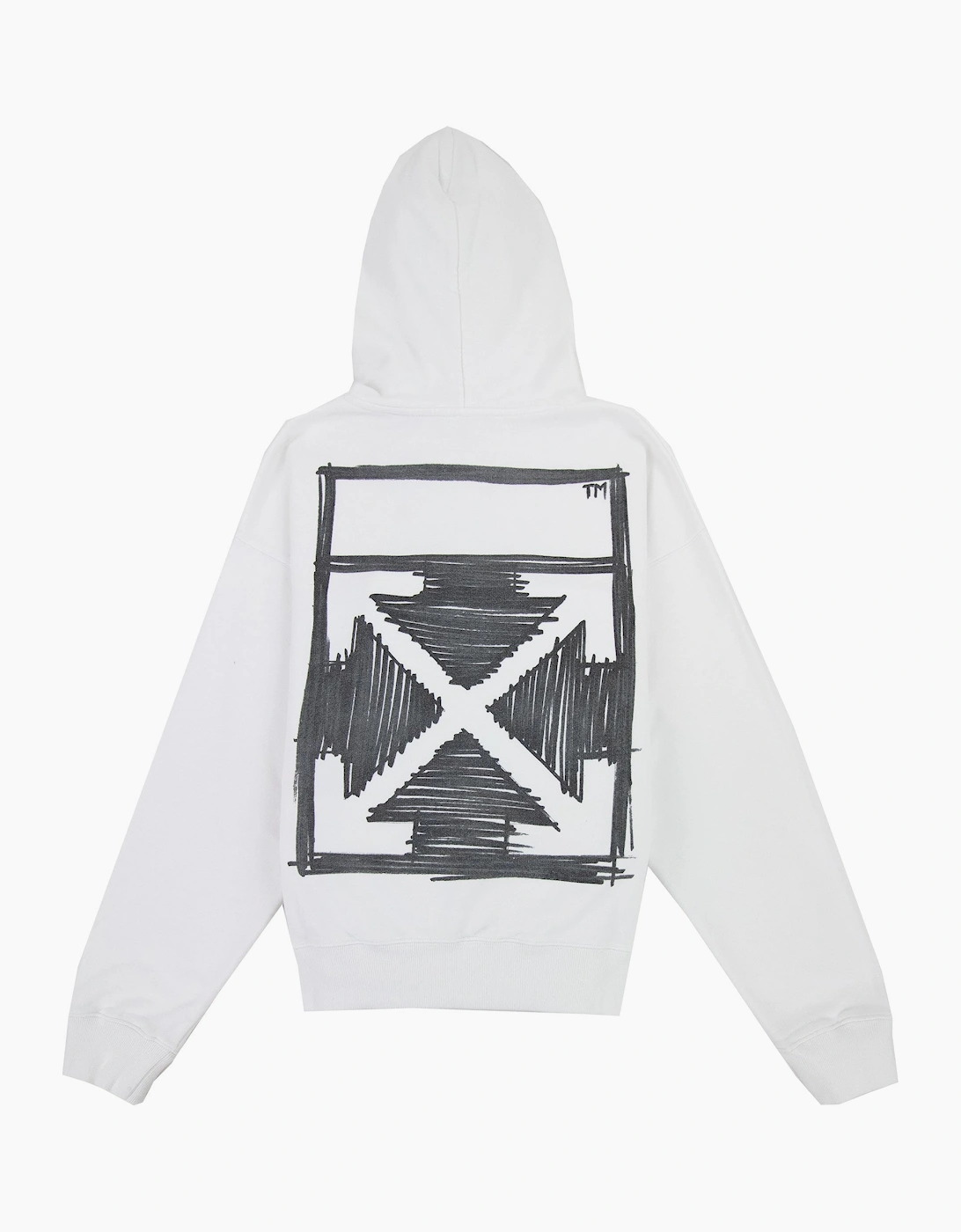 Off White Negative Mark Skate Hoodie White/black