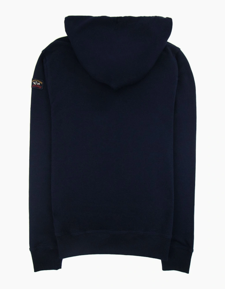 Paul And Shark Arm Badge Hoodied Sweatshirt Navy