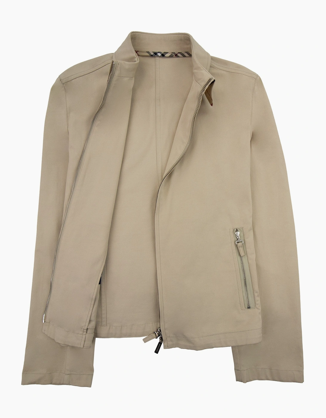 Burberry Woman Womens Zip Detail Overshirt Beige