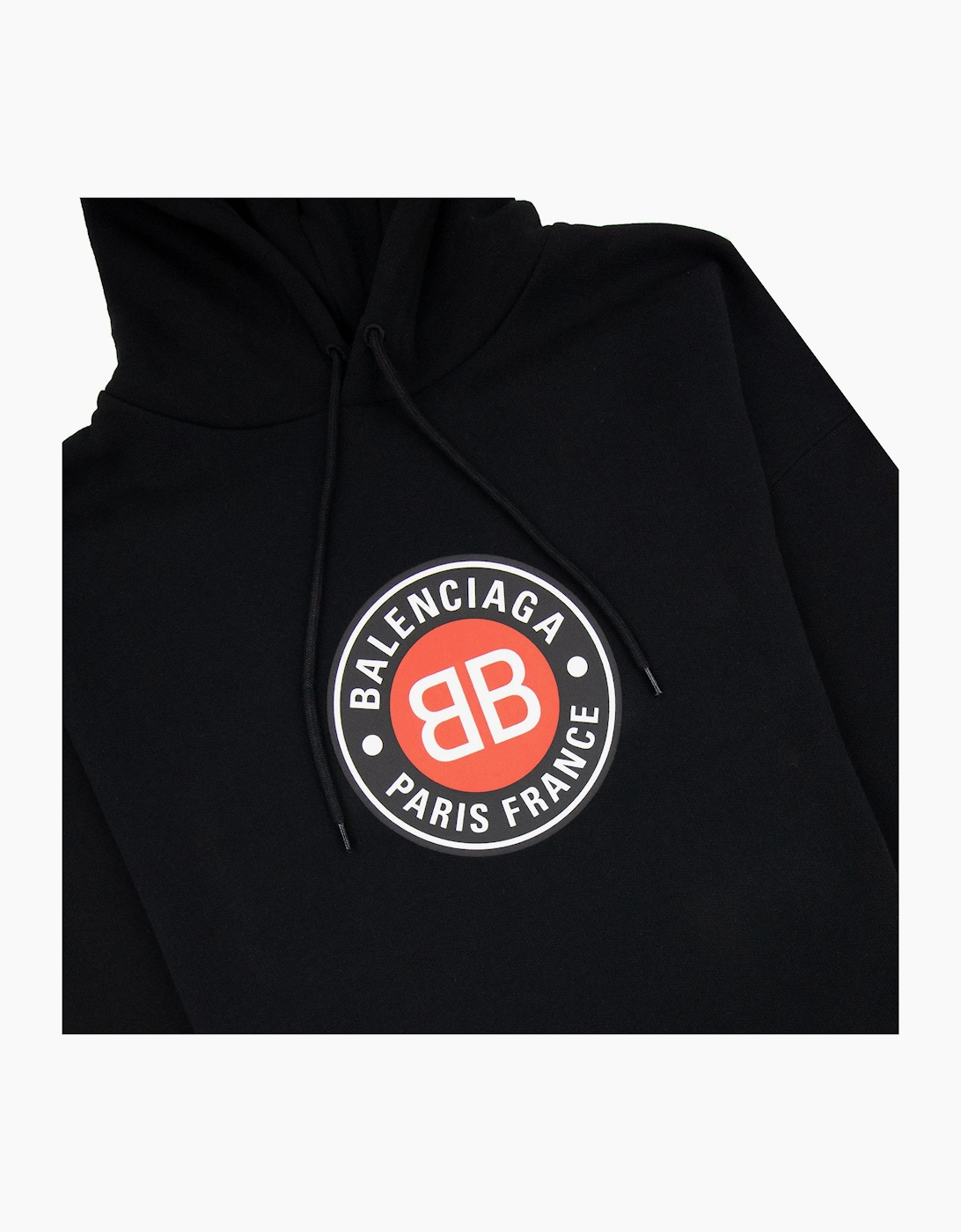 Balenciaga Badge Logo Hoody Black