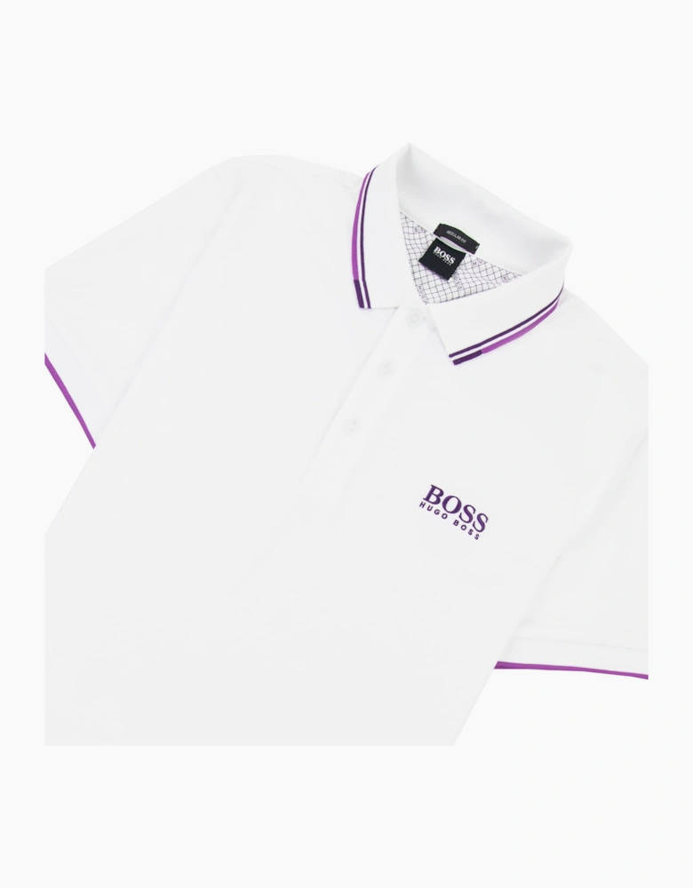 Hugo Boss Paddy Pro Golf Polo Shirt White 105