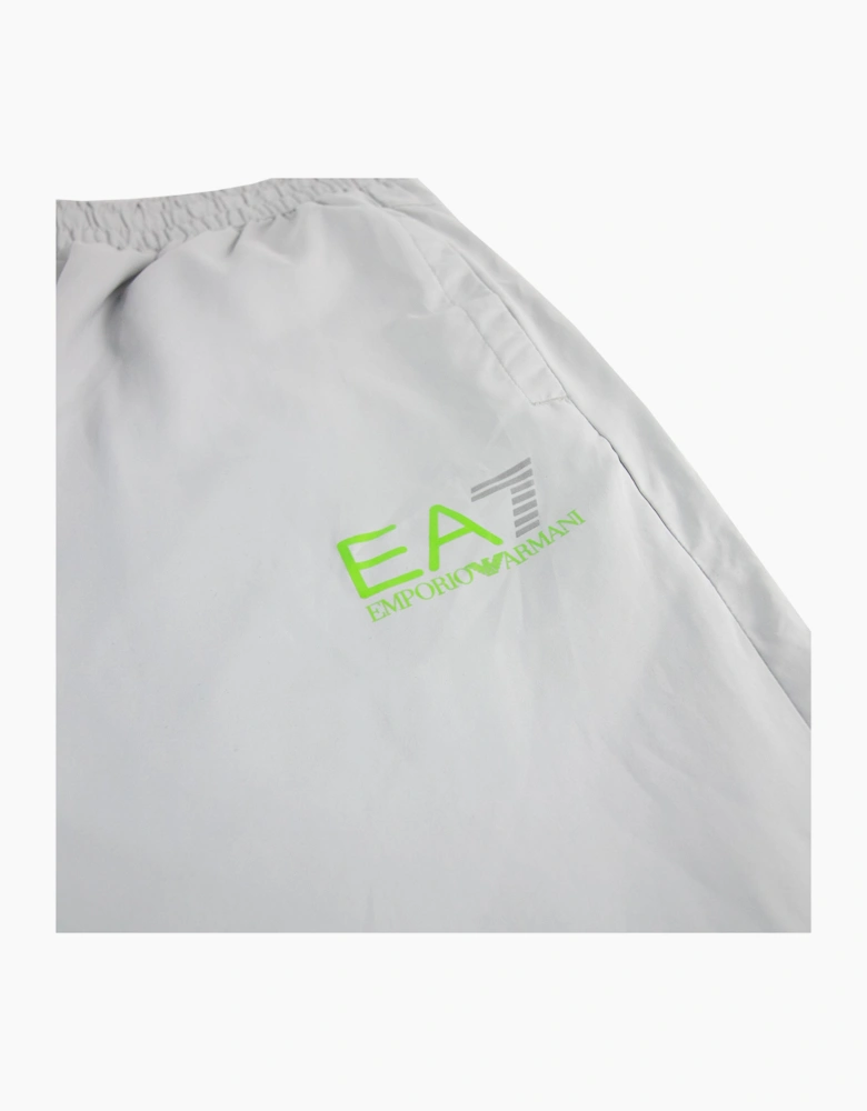 EA7 Reflective Logo Tracksuit Pants Light Grey