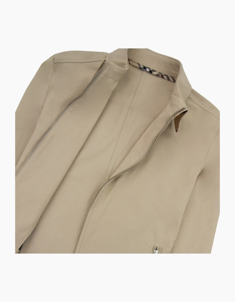 Burberry Woman Womens Zip Detail Overshirt Beige