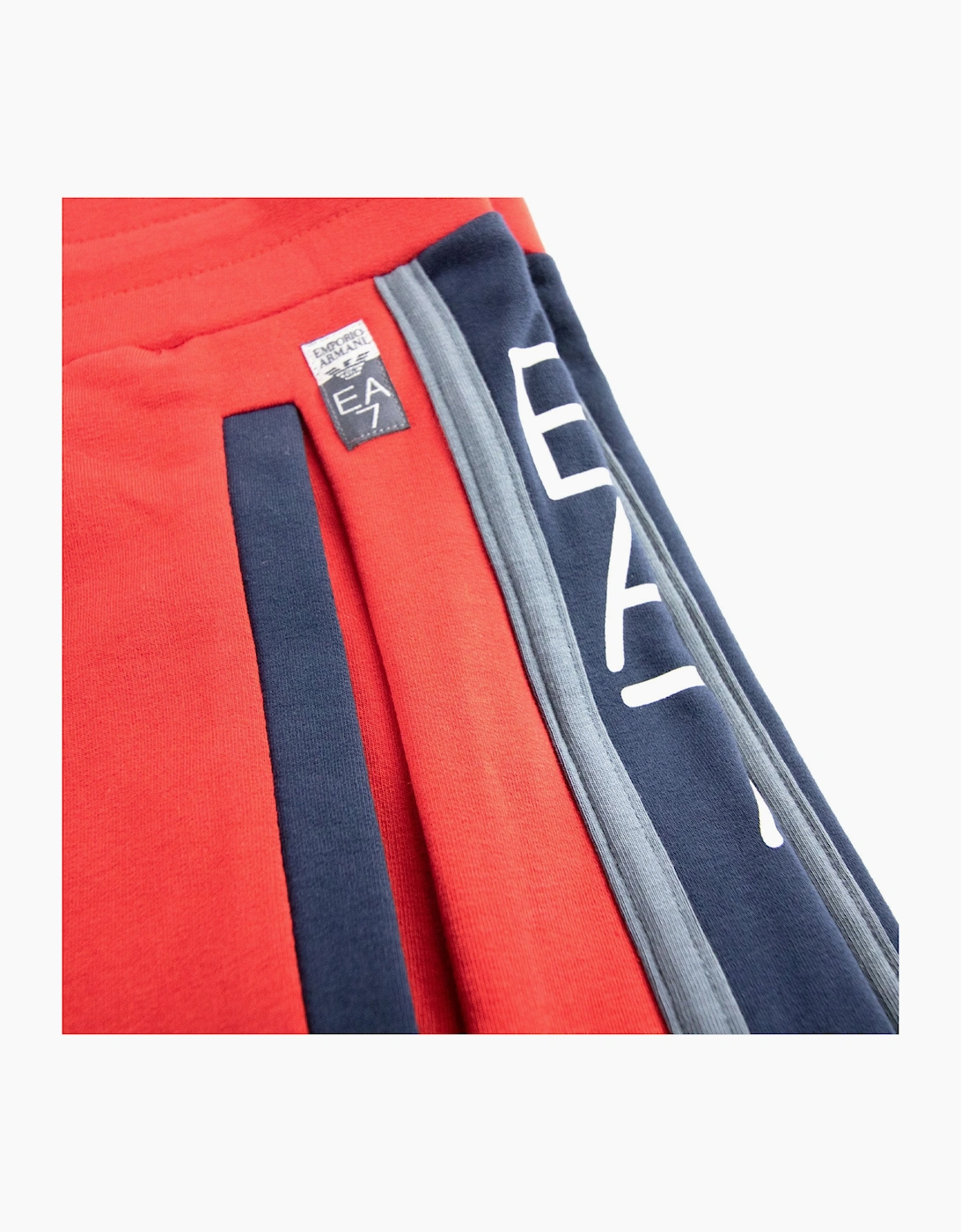 Ea7 Side Stripe Straight Leg Pants Blood
