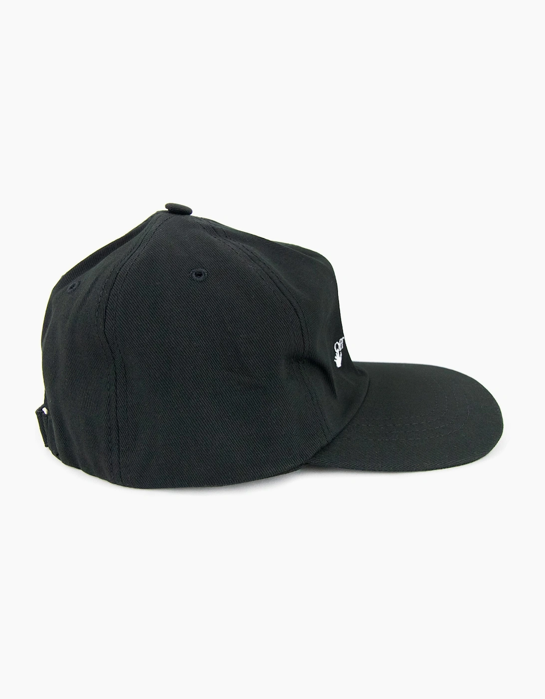 Off White Logo Embroidered Baseball Cap Black/white