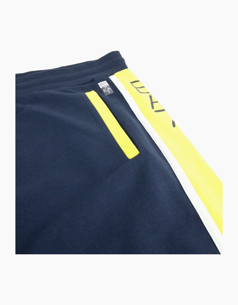 Ea7 Side Stripe Straight Leg Pants Navy/yellow
