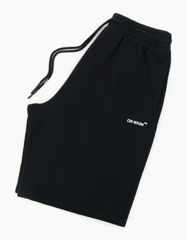 Off White Tribal Type Skate Sweat Shorts Black/white