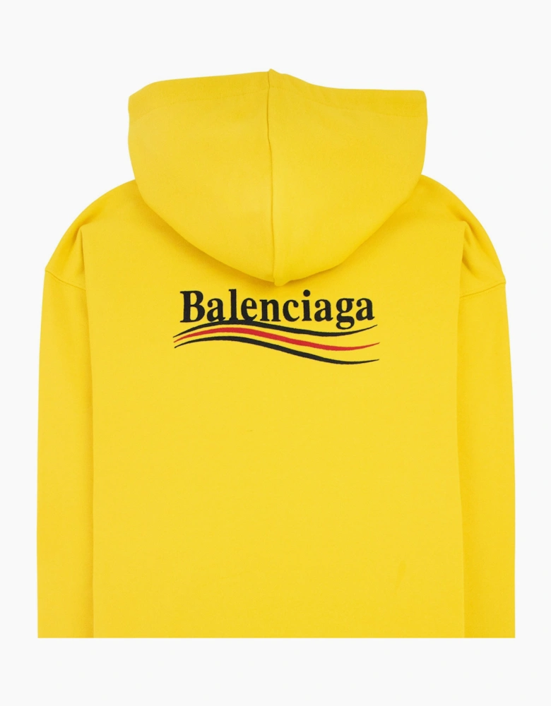 Balenciaga Political Campaign Embroidery Hoodie Yellow