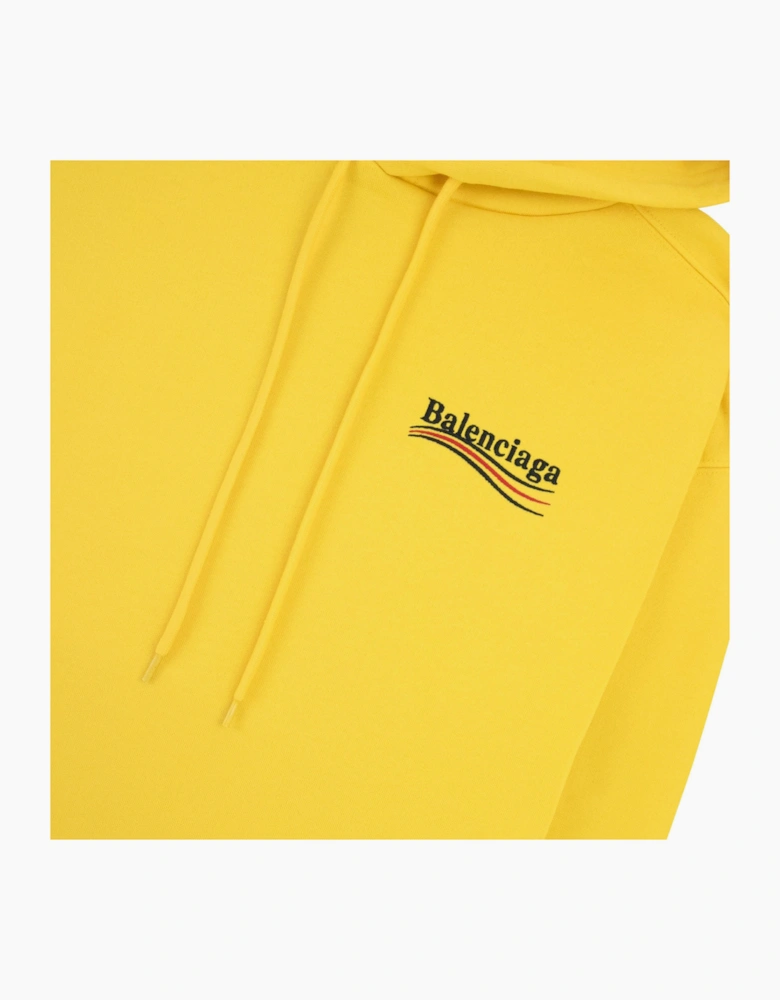 Balenciaga Political Campaign Embroidery Hoodie Yellow
