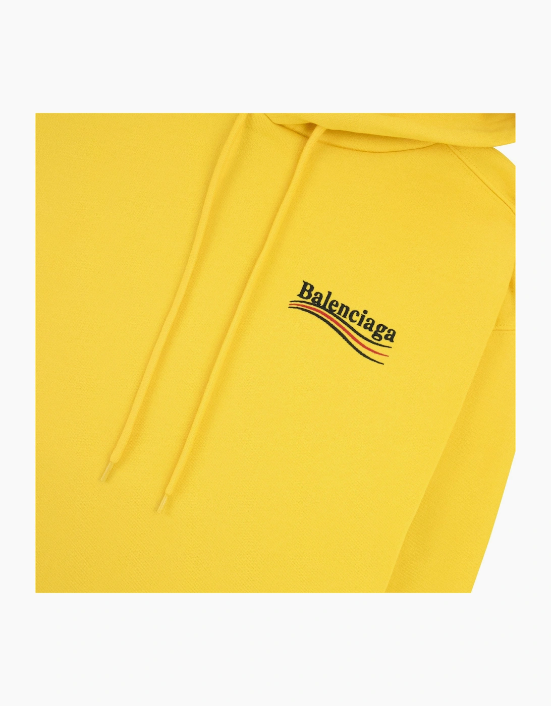 Balenciaga Political Campaign Embroidery Hoodie Yellow