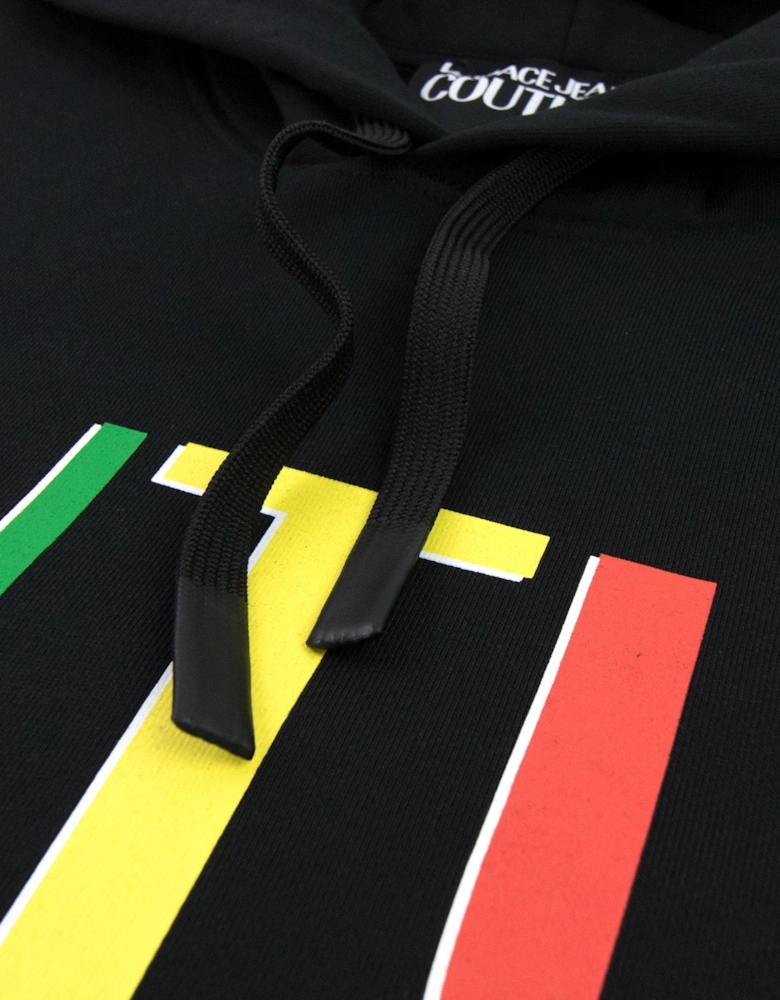 Versace Jeans Couture Rainbow Logo Hoody Black