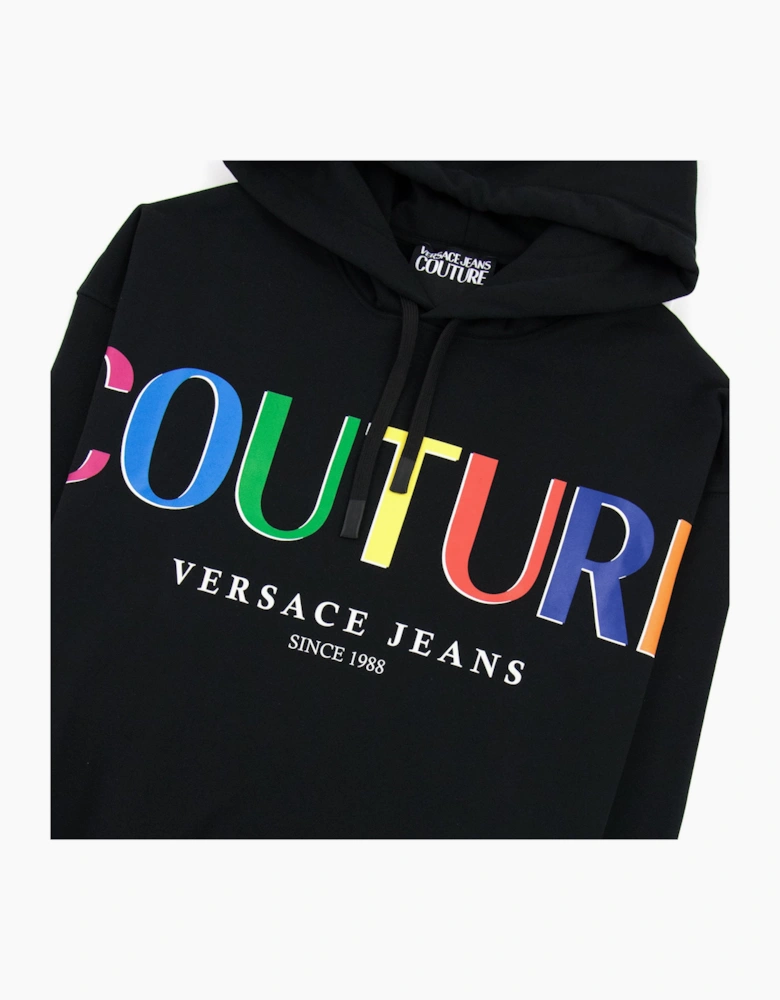 Versace Jeans Couture Rainbow Logo Hoody Black