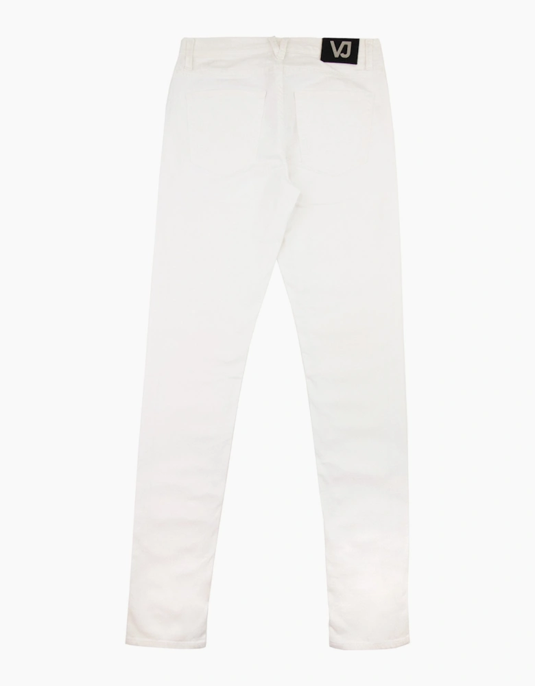 Versace Jeans Skinny Fit Logo Jeans White