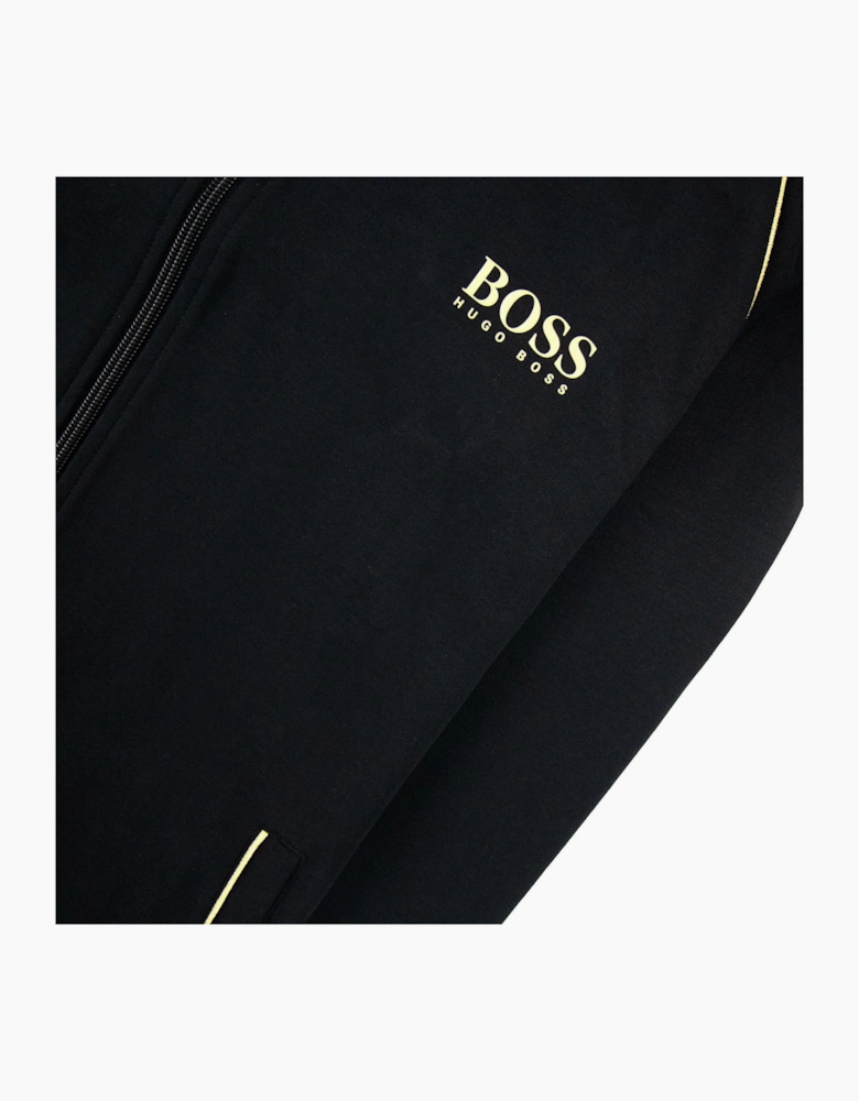 Hugo Boss Metallic Accents Loungwear Jacket Black 001