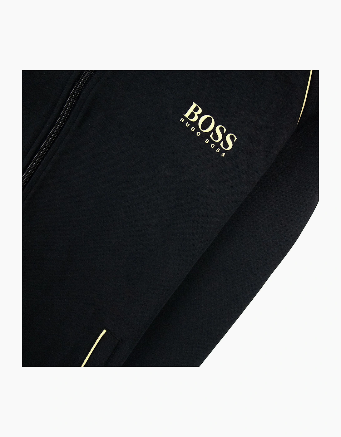 Hugo Boss Metallic Accents Loungwear Jacket Black 001