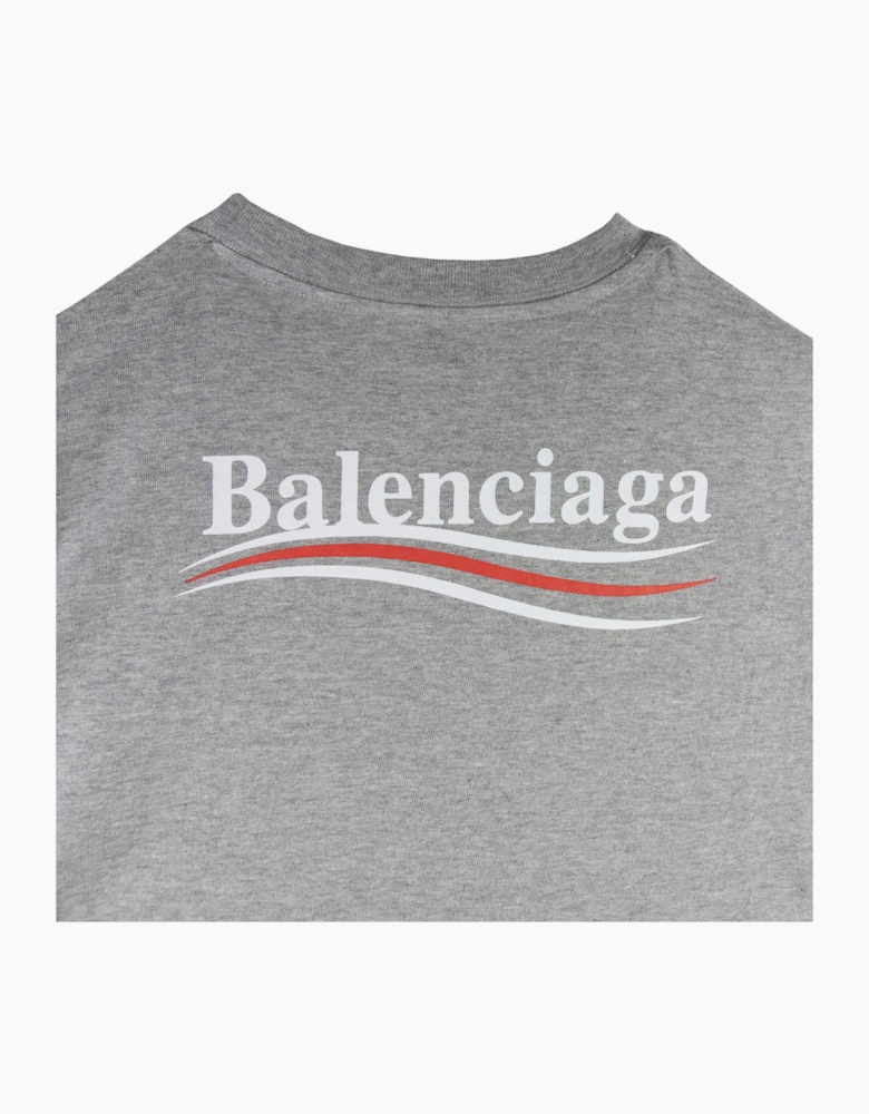 Balenciaga Political S/s T Shirt Grey 1300