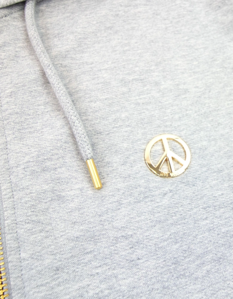 Love Moschino Metal Peace Hoody Light Grey