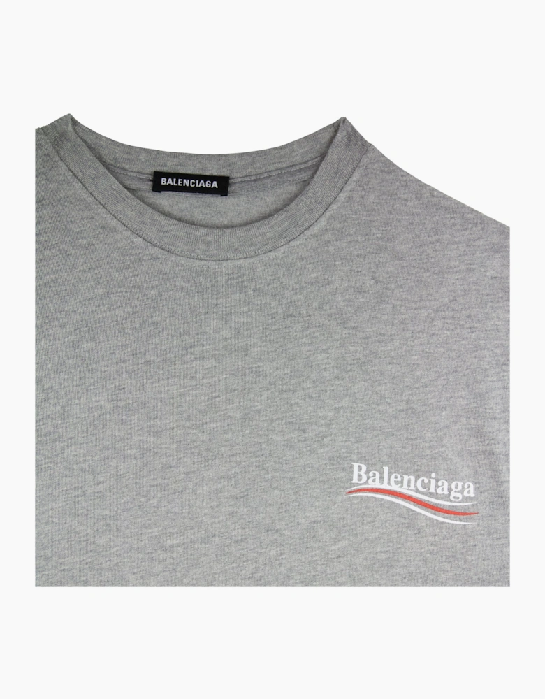 Balenciaga Political S/s T Shirt Grey 1300