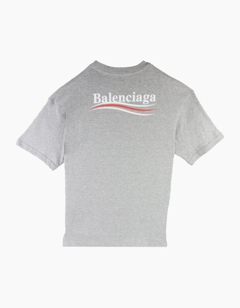 Balenciaga Political S/s T Shirt Grey 1300