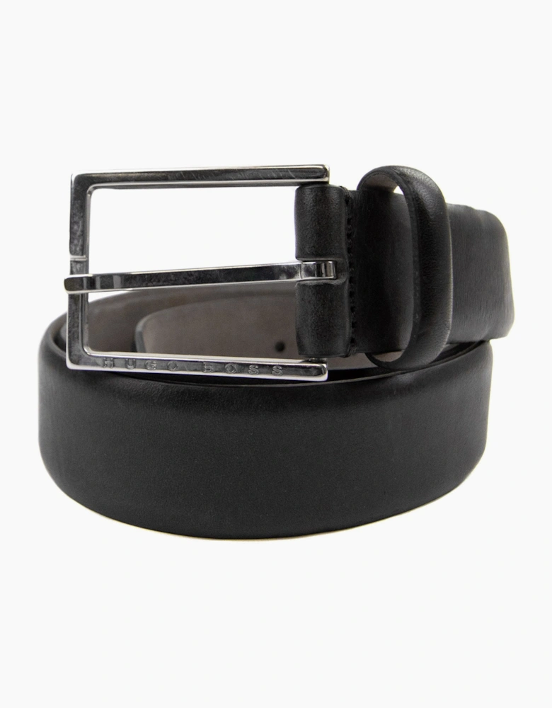 Hugo Boss Branded Metal End Tip Belt Black