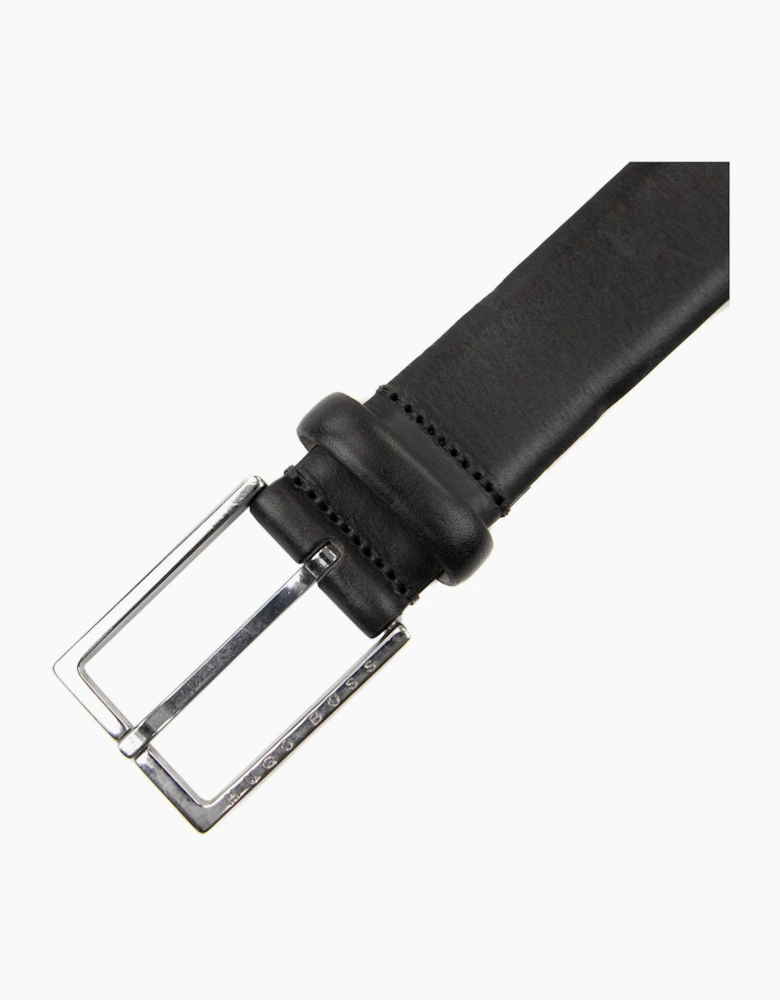 Hugo Boss Branded Metal End Tip Belt Black